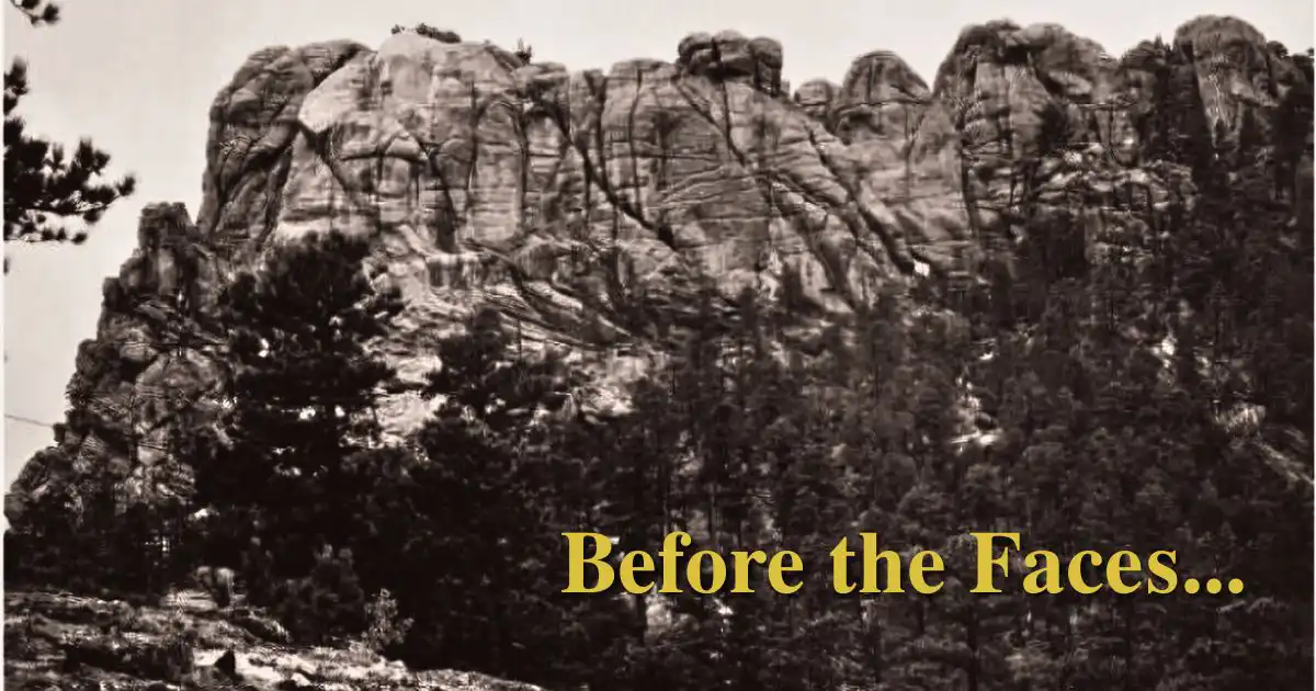 Mount Rushmore Before The Faces 
